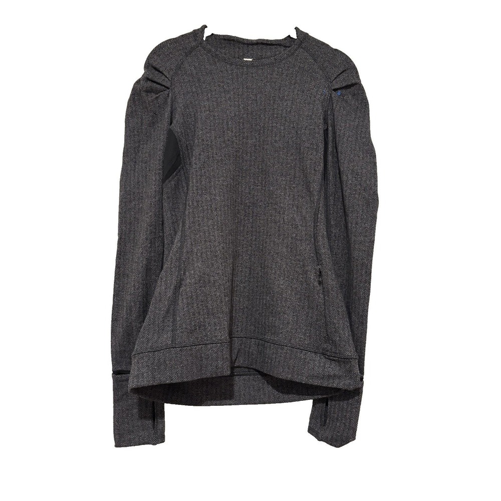 Lululemon sz 6 Athletica black chevron long sleeve #2068